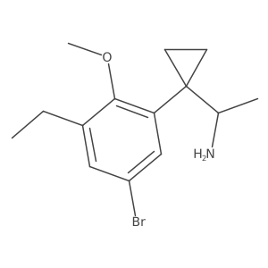 Cyclopropanemethanamine, 1-(5-bromo-3-ethyl-2-methoxyphenyl)-I+/--methyl-结构式