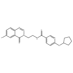 6-(cyclopentyloxy)-N-(2-(6-fluoro-4-oxobenzo[d][1,2,3]triazin-3(4H)-yl)ethyl)nicotinamide Structure