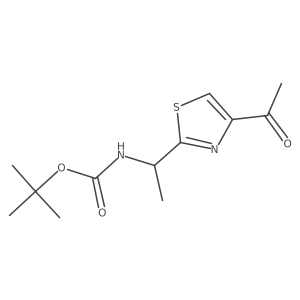 tert-butyl N-[1-(4-acetyl-1,3-thiazol-2-yl)ethyl]carbamate结构式
