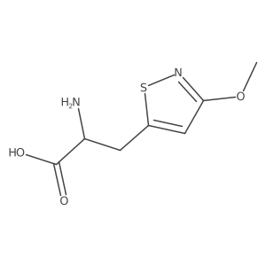 (2R)-2-amino-3-(3-methoxy-1,2-thiazol-5-yl)propanoic acid结构式