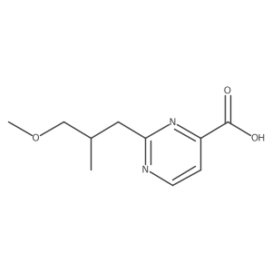 2-(3-Methoxy-2-methylpropyl)pyrimidine-4-carboxylic acid Structure