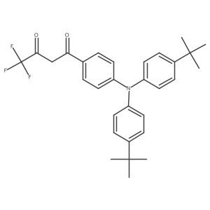 1-(4-(Bis(4-(tert-butyl)phenyl)amino)phenyl)-4,4,4-trifluorobutane-1,3-dione Structure