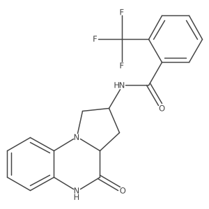 N-(4-oxo-1,2,3,3a,4,5-hexahydropyrrolo[1,2-a]quinoxalin-2-yl)-2-(trifluoromethyl)benzamide Structure