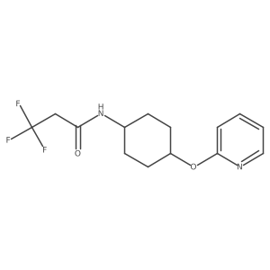 3,3,3-trifluoro-N-((1r,4r)-4-(pyridin-2-yloxy)cyclohexyl)propanamide结构式