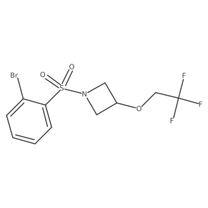 1-((2-Bromophenyl)sulfonyl)-3-(2,2,2-trifluoroethoxy)azetidine Structure