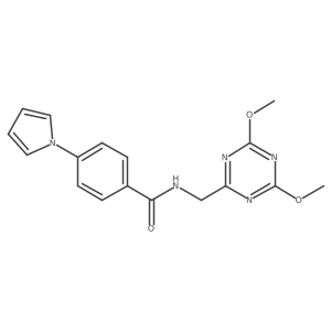 N-((4,6-dimethoxy-1,3,5-triazin-2-yl)methyl)-4-(1H-pyrrol-1-yl)benzamide Structure