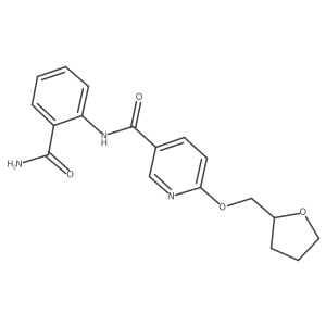 N-(2-carbamoylphenyl)-6-((tetrahydrofuran-2-yl)methoxy)nicotinamide结构式