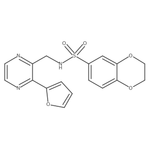 N-((3-(furan-2-yl)pyrazin-2-yl)methyl)-2,3-dihydrobenzo[b][1,4]dioxine-6-sulfonamide Structure