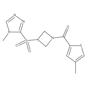 (3-((4-methyl-4H-1,2,4-triazol-3-yl)sulfonyl)azetidin-1-yl)(4-methylthiophen-2-yl)methanone Structure