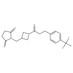 1-[(1-{3-[4-(Trifluoromethyl)phenyl]propanoyl}azetidin-3-yl)methyl]pyrrolidine-2,5-dione Structure