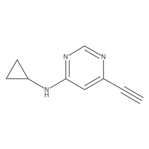 N-cyclopropyl-6-ethynylpyrimidin-4-amine结构式