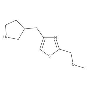 2-(Methoxymethyl)-4-[(pyrrolidin-3-yl)methyl]-1,3-thiazole Structure