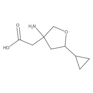 2-(3-Amino-5-cyclopropyloxolan-3-yl)acetic acid Structure
