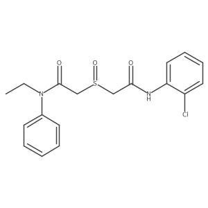 Acetamide, 2-[[2-[(2-chlorophenyl)amino]-2-oxoethyl]sulfinyl]-N-ethyl-N-phenyl- Structure