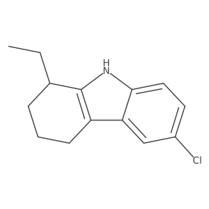 6-chloro-1-ethyl-2,3,4,9-tetrahydro-1H-carbazole结构式