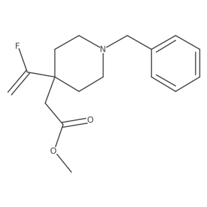 Methyl 2-[1-benzyl-4-(1-fluoroethenyl)piperidin-4-yl]acetate Structure