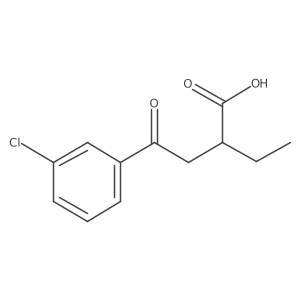4-(3-Chlorophenyl)-2-ethyl-4-oxobutanoic acid结构式