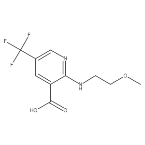2-[(2-Methoxyethyl)amino]-5-(trifluoromethyl)pyridine-3-carboxylic acid结构式