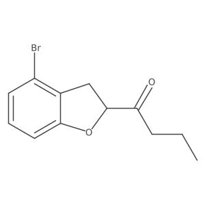 1-(4-Bromo-2,3-dihydro-1-benzofuran-2-yl)butan-1-one结构式