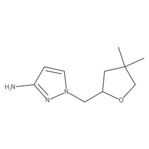 1-[(4,4-dimethyloxolan-2-yl)methyl]-1H-pyrazol-3-amine结构式