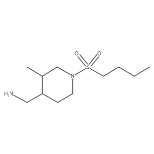 [1-(Butane-1-sulfonyl)-3-methylpiperidin-4-yl]methanamine Structure