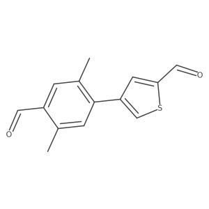 4-(4-Formyl-2,5-dimethylphenyl)thiophene-2-carbaldehyde Structure
