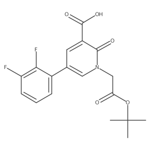 1-[2-(Tert-butoxy)-2-oxoethyl]-5-(2,3-difluorophenyl)-2-oxo-1,2-dihydropyridine-3-carboxylic acid结构式