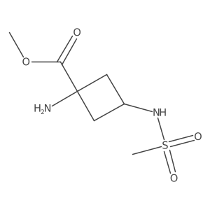 Methyl 1-amino-3-methanesulfonamidocyclobutane-1-carboxylate Structure