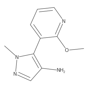 5-(2-methoxypyridin-3-yl)-1-methyl-1H-pyrazol-4-amine结构式