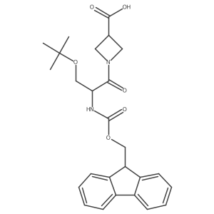 1-[(2S)-3-(tert-butoxy)-2-({[(9H-fluoren-9-yl)methoxy]carbonyl}amino)propanoyl]azetidine-3-carboxylic acid Structure