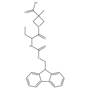 1-[(2R)-2-({[(9H-fluoren-9-yl)methoxy]carbonyl}amino)butanoyl]-3-methylazetidine-3-carboxylic acid Structure