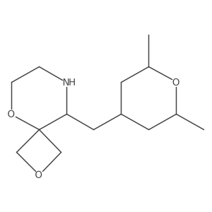 9-[(2,6-Dimethyloxan-4-yl)methyl]-2,5-dioxa-8-azaspiro[3.5]nonane结构式