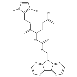 4-{[(4-bromo-1-methyl-1H-pyrazol-5-yl)methyl]carbamoyl}-4-({[(9H-fluoren-9-yl)methoxy]carbonyl}amino)butanoic acid Structure