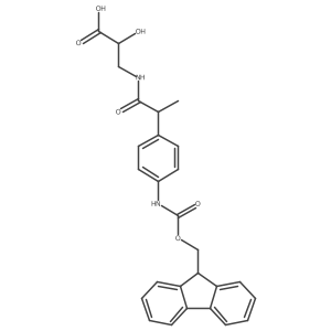 3-{2-[4-({[(9H-fluoren-9-yl)methoxy]carbonyl}amino)phenyl]propanamido}-2-hydroxypropanoic acid结构式