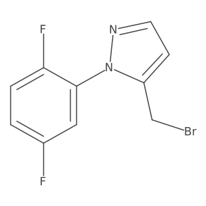 5-(bromomethyl)-1-(2,5-difluorophenyl)-1H-pyrazole Structure