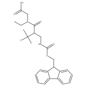 2-{N-ethyl-2-[({[(9H-fluoren-9-yl)methoxy]carbonyl}amino)methyl]-3,3,3-trifluoropropanamido}acetic acid结构式