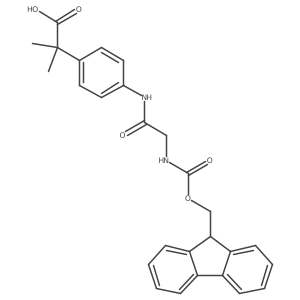 2-{4-[2-({[(9H-fluoren-9-yl)methoxy]carbonyl}amino)acetamido]phenyl}-2-methylpropanoic acid结构式