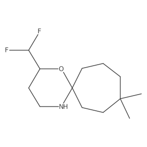2-(Difluoromethyl)-9,9-dimethyl-1-oxa-5-azaspiro[5.6]dodecane结构式