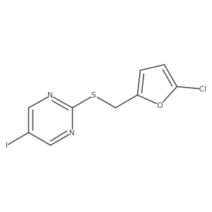 2-{[(5-Chlorofuran-2-yl)methyl]sulfanyl}-5-iodopyrimidine结构式