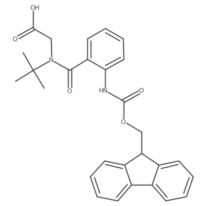 2-{N-tert-butyl-1-[2-({[(9H-fluoren-9-yl)methoxy]carbonyl}amino)phenyl]formamido}acetic acid结构式