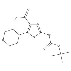 2-{[(Tert-butoxy)carbonyl]amino}-5-(oxan-4-yl)-1,3-thiazole-4-carboxylic acid Structure