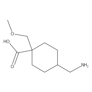 4-(Aminomethyl)-1-(methoxymethyl)cyclohexane-1-carboxylic acid结构式