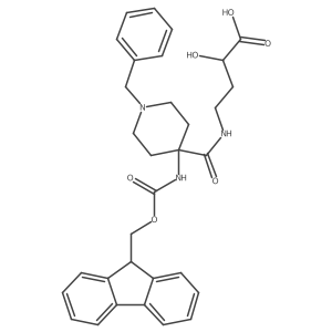 4-{[1-benzyl-4-({[(9H-fluoren-9-yl)methoxy]carbonyl}amino)piperidin-4-yl]formamido}-2-hydroxybutanoic acid结构式