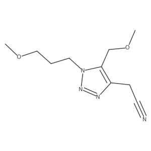 2-[5-(methoxymethyl)-1-(3-methoxypropyl)-1H-1,2,3-triazol-4-yl]acetonitrile结构式