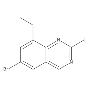 6-Bromo-8-ethyl-2-iodoquinazoline结构式