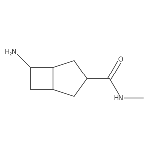 rac-(1R,5R,6S)-6-amino-N-methylbicyclo[3.2.0]heptane-3-carboxamide结构式