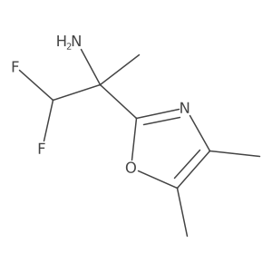 2-(Dimethyl-1,3-oxazol-2-yl)-1,1-difluoropropan-2-amine Structure