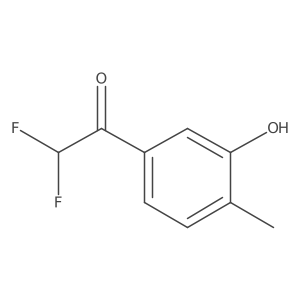 2,2-Difluoro-1-(3-hydroxy-4-methylphenyl)ethan-1-one结构式