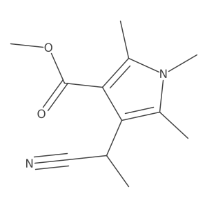methyl 4-(1-cyanoethyl)-1,2,5-trimethyl-1H-pyrrole-3-carboxylate Structure
