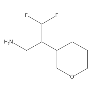 3,3-Difluoro-2-(oxan-3-yl)propan-1-amine Structure